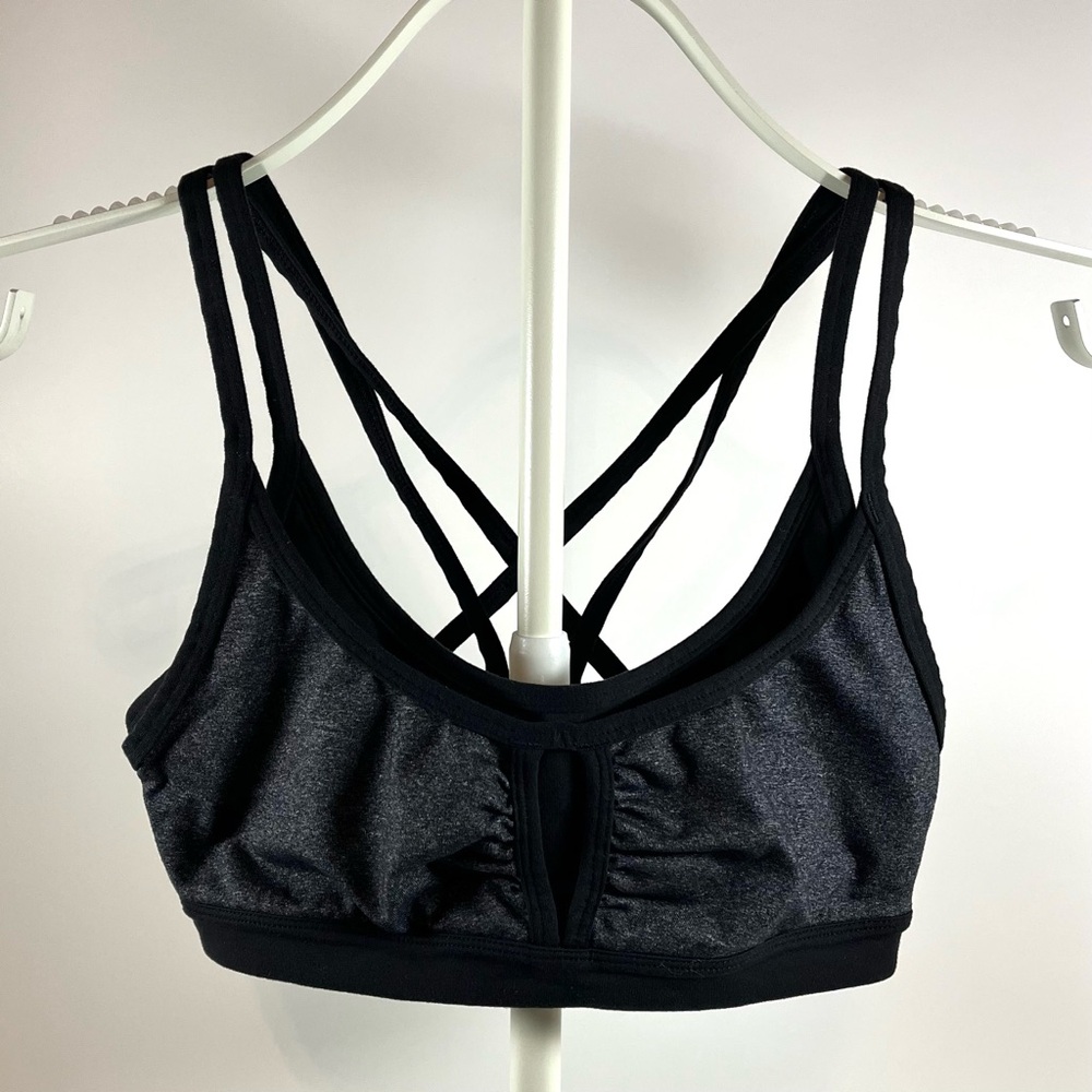 Prana size small Soleil Sports Bra Double-Strap Heather Charcoal - Picture 3 of 7